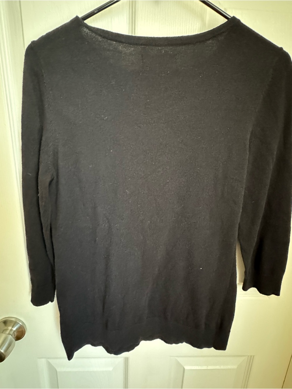 ELLE Black Knit Sweater with Silver
Rhinestone Hearts - Size [S]. EUC - Picture 4 of 13